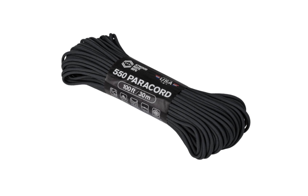 PARACORD MODEL 550 - 30 M/100 FT - NEGRU